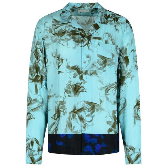 Dries Van Noten Light Blue Viscose Shirt Men